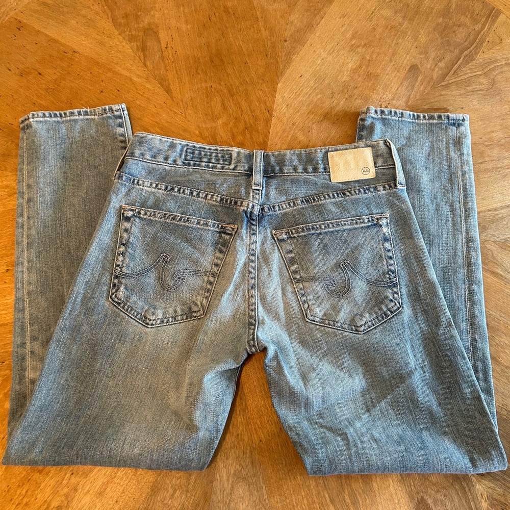 AG Adriano Goldschmied Ex‑Boyfriend Slouchy Slim AG‑ED Distressed Torn Jeans 24R - Picture 4 of 13